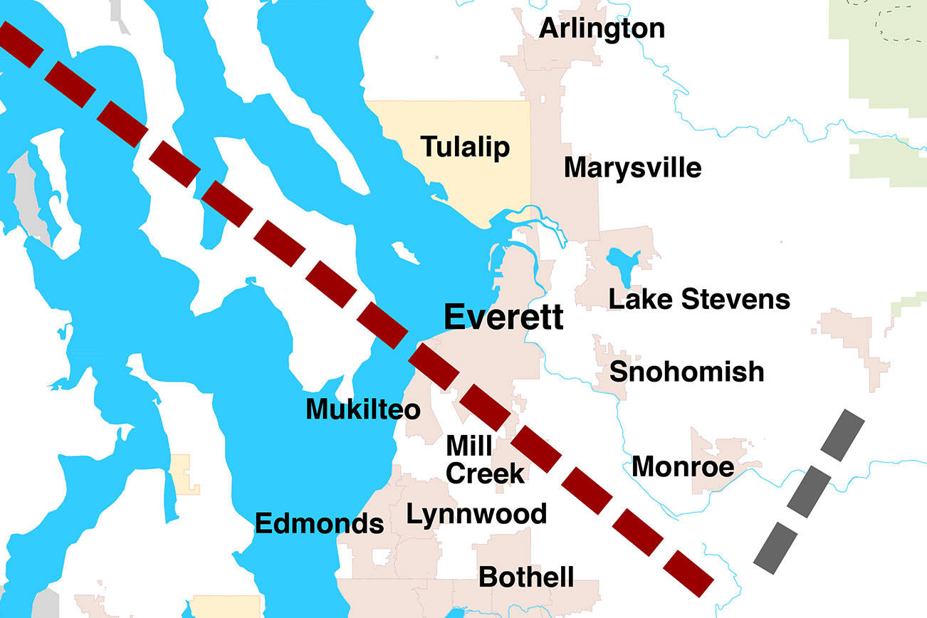 Our Fault: The earthquake hazard beneath us. Map of major geologic faults of the Puget Sound region. No caption necessary. 20210502