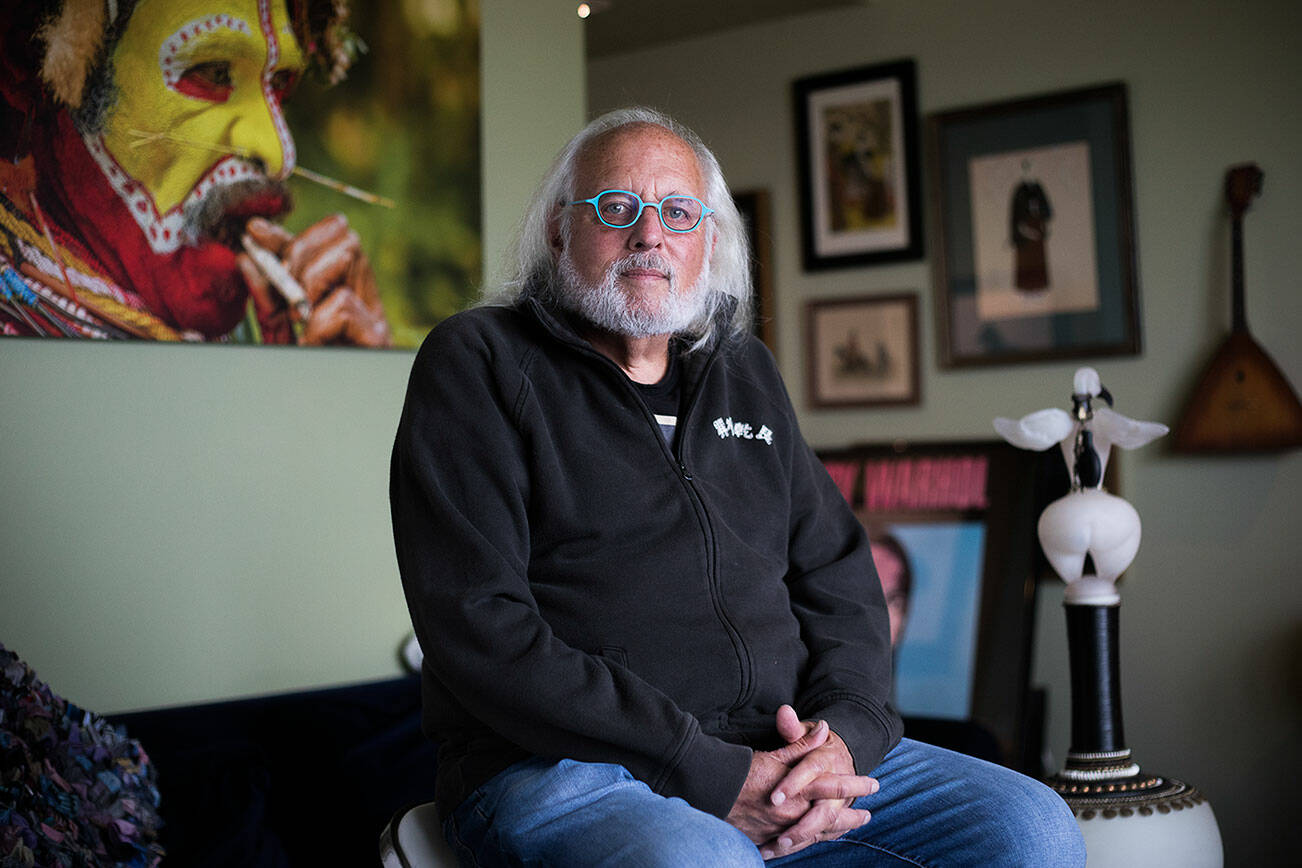 Bob Fink at his home in Everett on Saturday, July 31, 2021. (Olivia Vanni / The Herald)