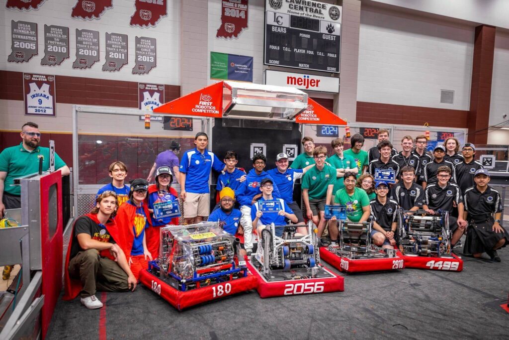 Henry M. Jackson High School’s robotic team, Jack in the Bot, at the 2024 Indiana Robotics Invitational.
