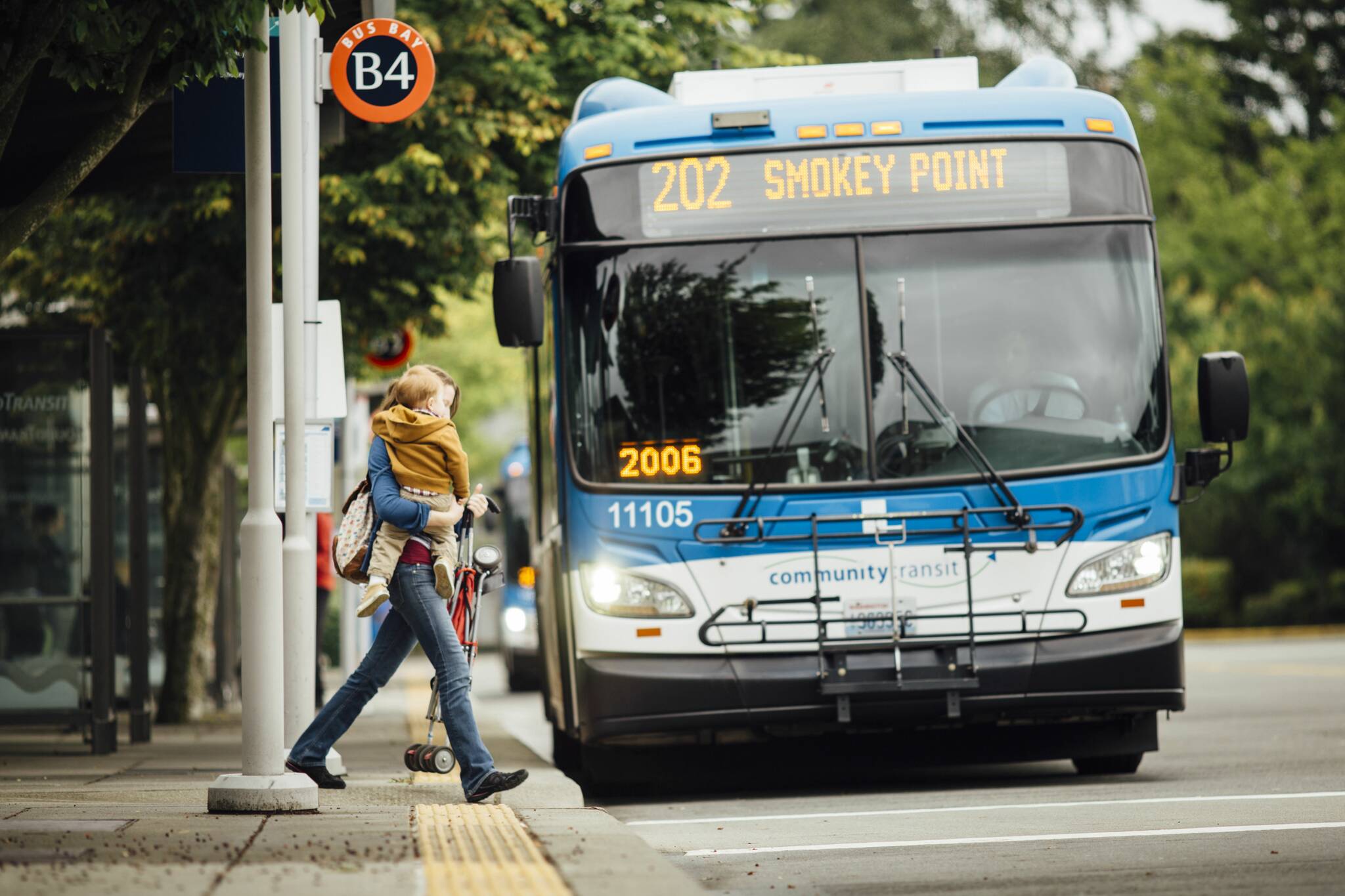 Changes to the network include adding to Community Transit’s most in-demand service, Swift bus rapid transit. Photo courtesy of Community Transit.