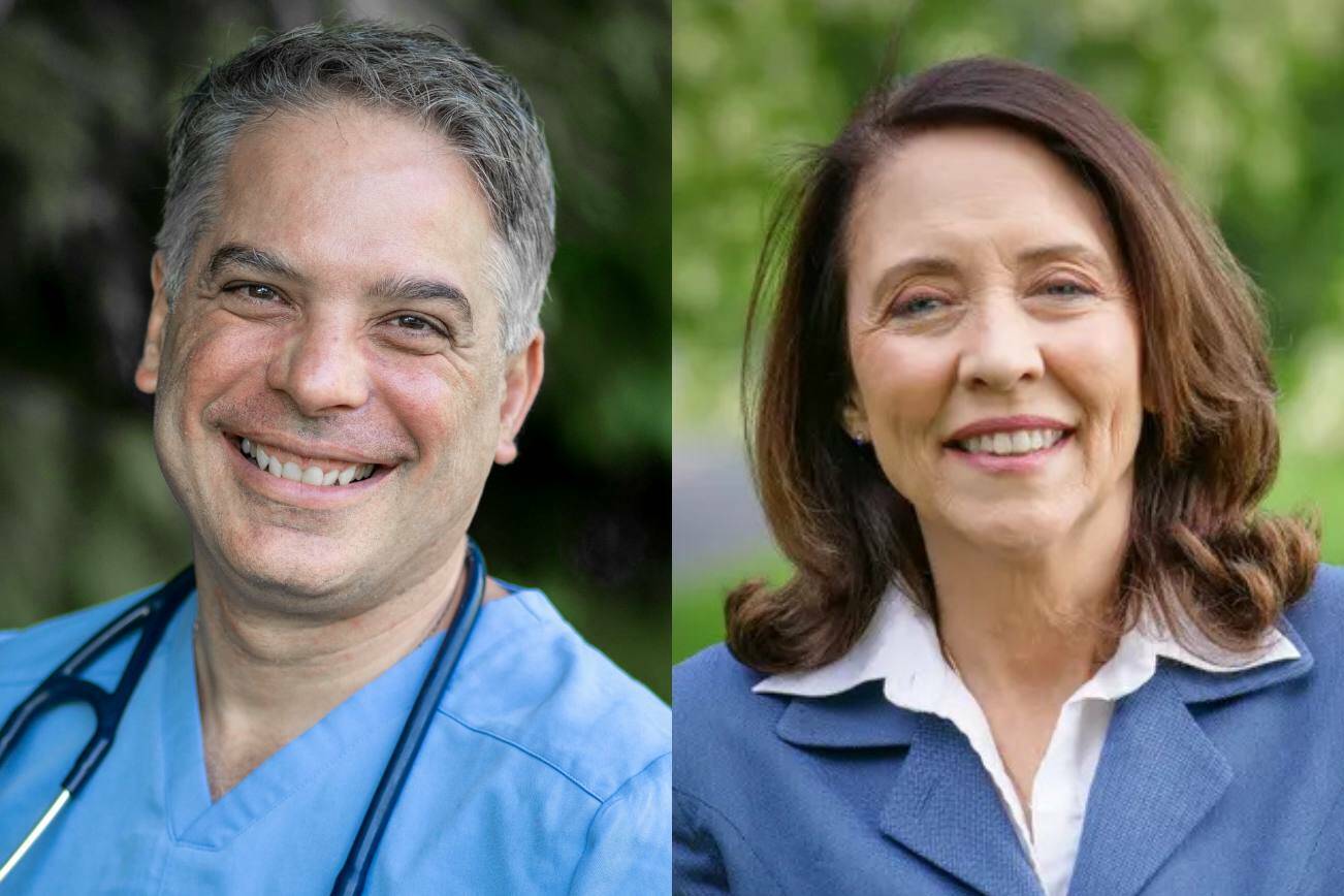 The candidates in the 2024 Washington U.S. Senate race: Republican Raul Garcia, left, and incumbent Democratic Sen. Maria Cantwell. (Photos courtesy of campaigns)