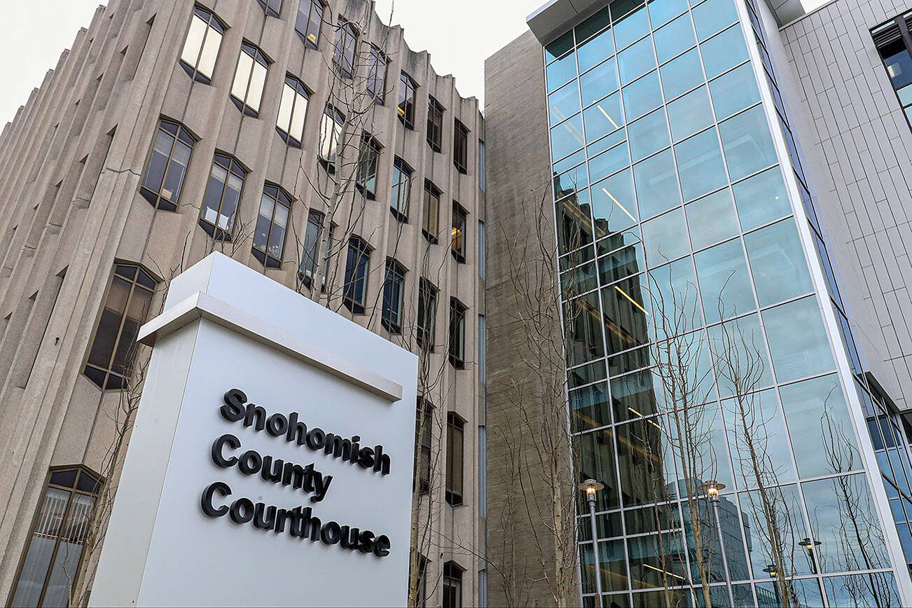 The Snohomish County Courthouse in Everett in 2022. (Kevin Clark / The Herald)