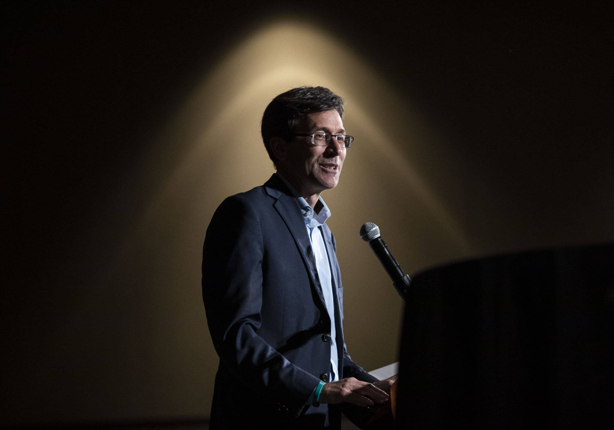 Washington Attorney General Bob Ferguson speaks at the Snohomish & Island County Labor Council champions dinner last year in Everett. (Olivia Vanni / The Herald)